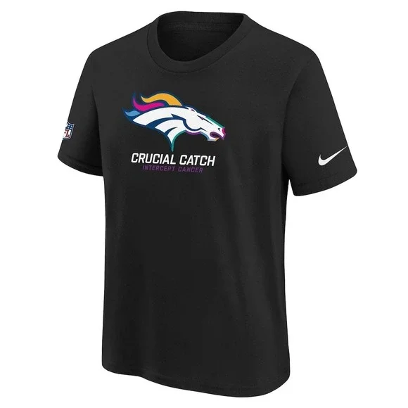 Nike® (Men's SMALL) Denver Broncos 2024 Crucial Catch T-Shirt in Black - Picture 2 of 4